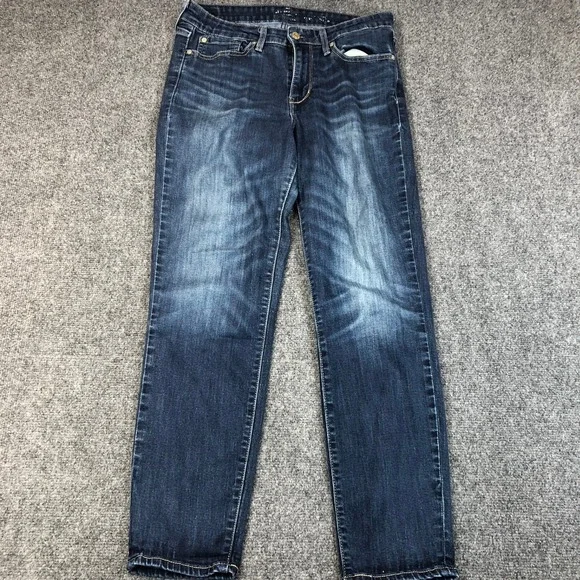 Signature by Levi Strauss & Co Mid Rise Straight Leg Dark Wash Jean Women 10 W30 - Picture 1 of 11